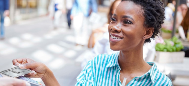 American Express Cardmember making a Card payment