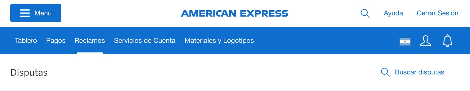 Screenshot of searching for disputes