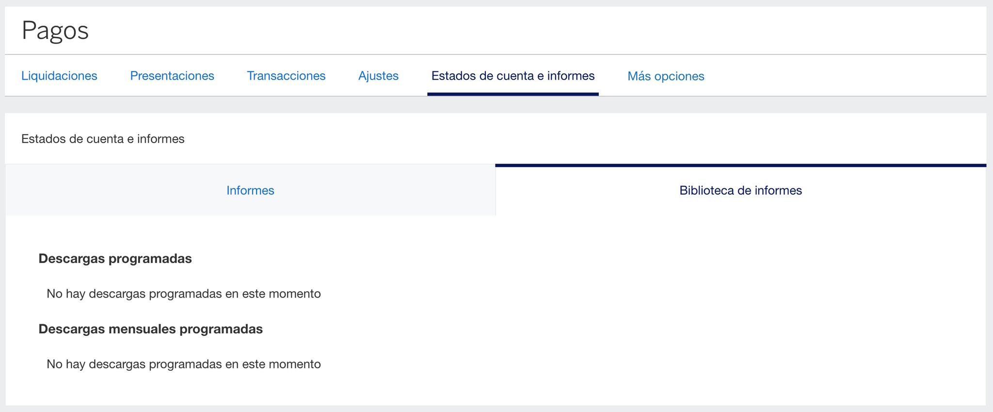 Screenshot of Report Library tab