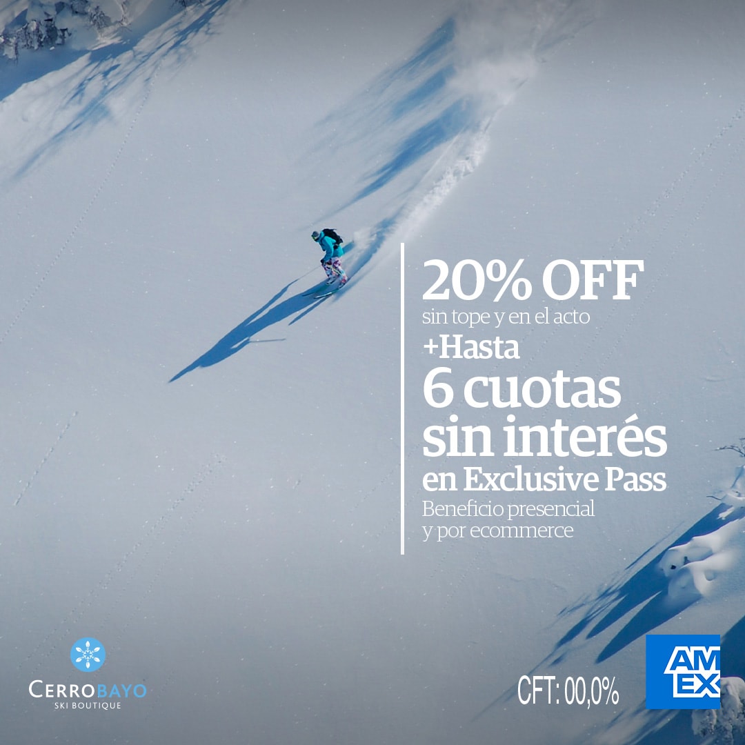 20% OFF Y 3 CUOTAS SIN INTERÉS EN EL PASE EXCLUSIVE SOLO PRESENCIAL