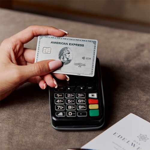 American Express Platinum Card am Kartenterminal