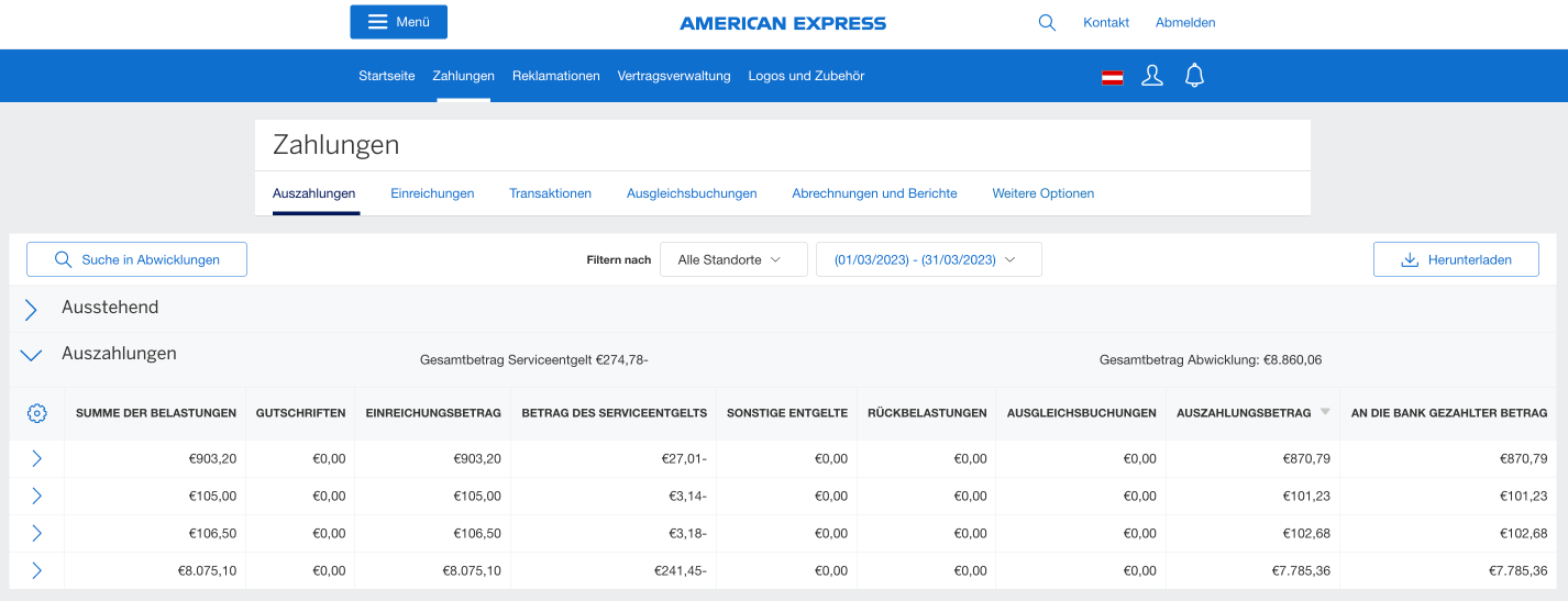 Screenshot of all Settlements