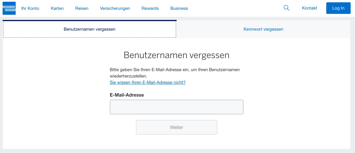 Screenshot of Forgot User ID input