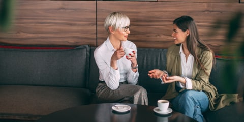 Platinum Business card members discussing the
card benefits