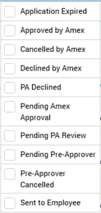 view status of application