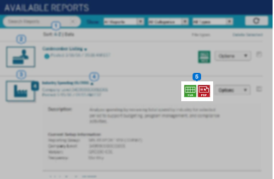 view reports click on icons