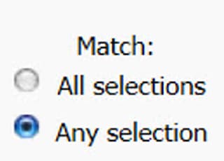 match selections