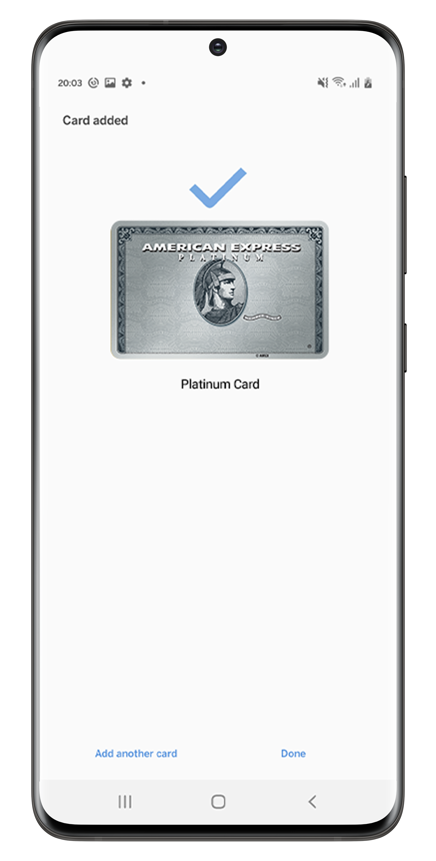 How to set up Samsung Pay - Step 3 - Screen-print of a Samsung phone.