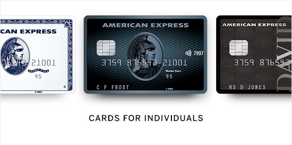 Cards for individuals from American Express.