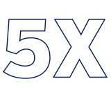 5X logo
