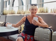 Person looking at phone