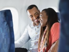 Two people on a plane