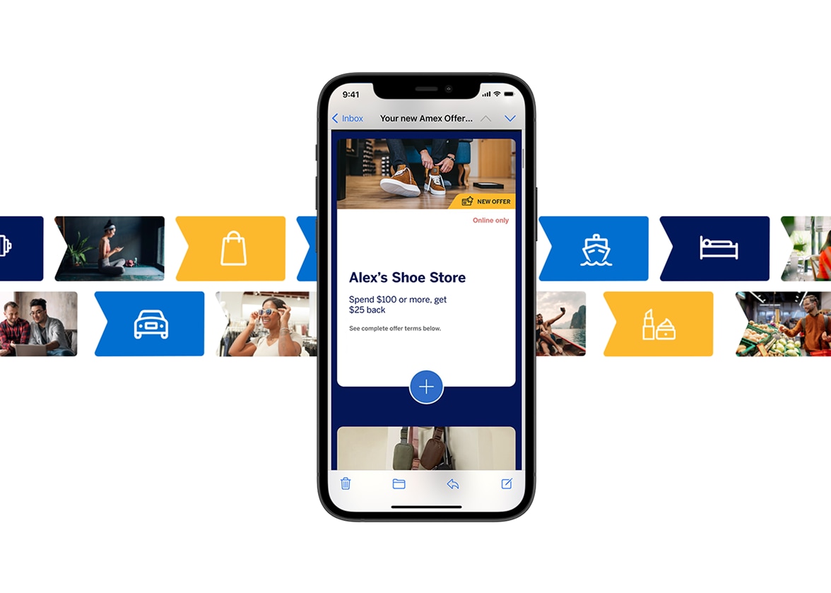 Mobile device showing store app