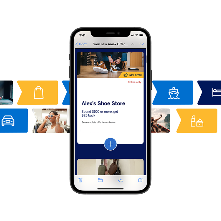 Mobile device showing store app