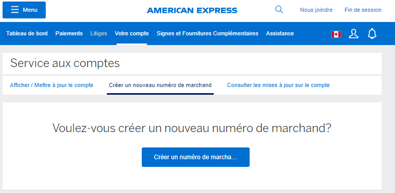 Screenshot of Create Merchant ID button