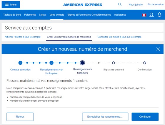 Screenshot for financial information needed
