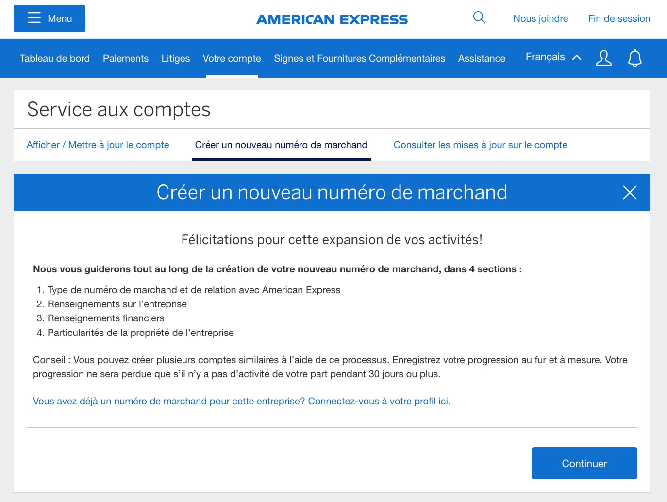 Screenshot of documents and information needed to start the process