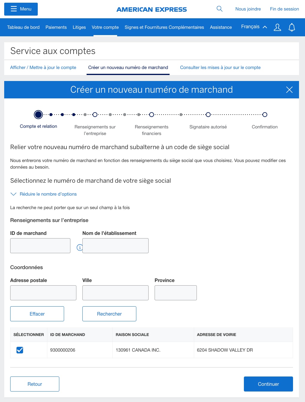 Screenshot of options to narrow down