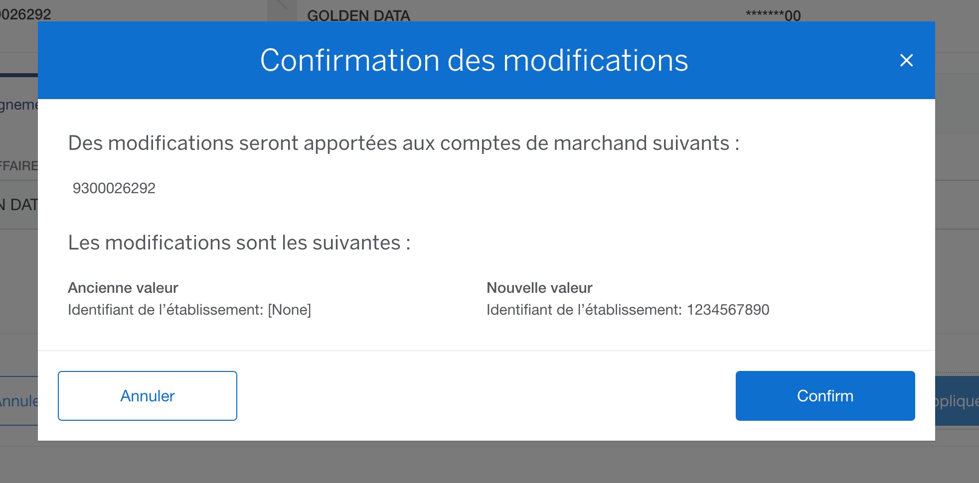 Screenshot of pop-up to confirm changes