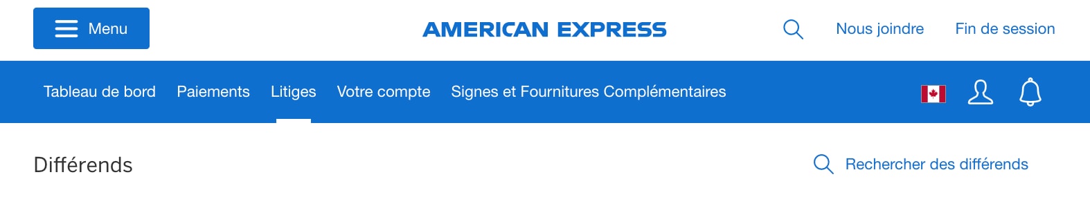 Screenshot of searching for disputes