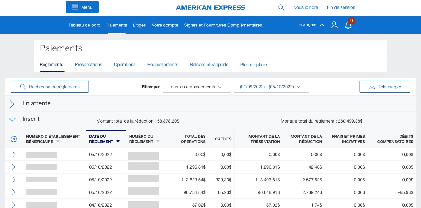 Screenshot of all Settlements