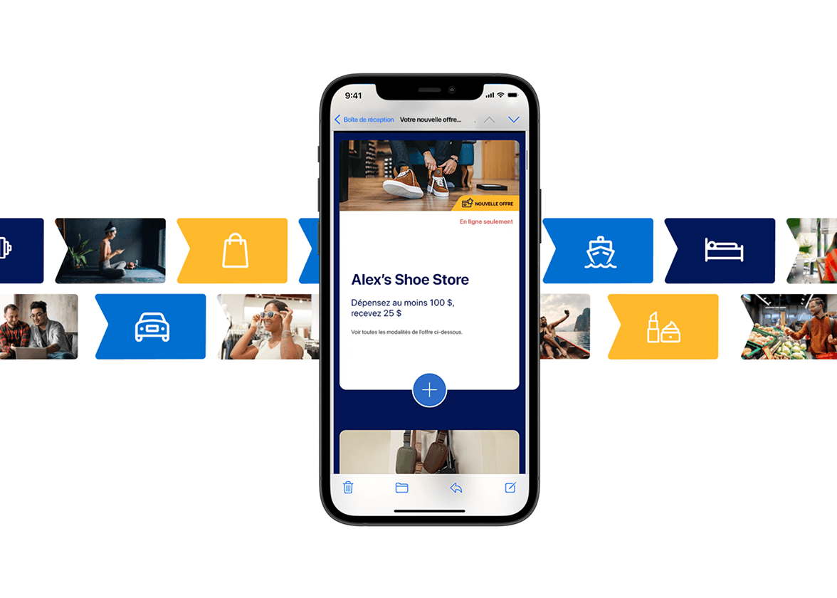 Appareil mobile affichant une application de boutique