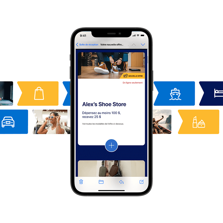 Appareil mobile affichant une application de boutique