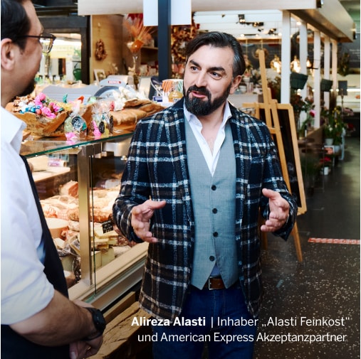 Add Amex Alireza Alasti Inhaber „Alasti Feinkost“