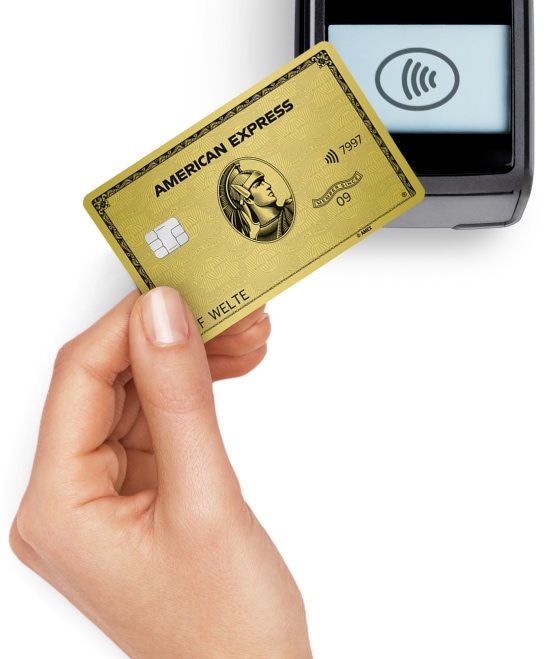 Kontaktloses Zahlen mit der American Express Gold Card