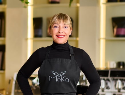 Theopoula Gamarazis  Inhaberin „MoKa City“ Café