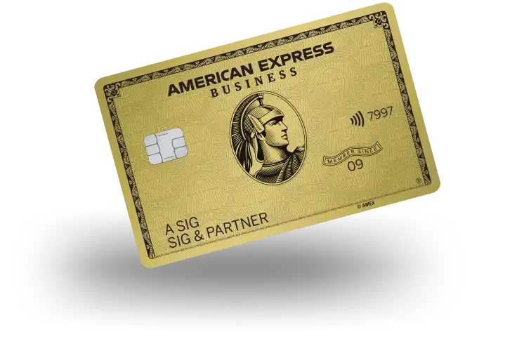 Schwebende American Express Business Gold Card