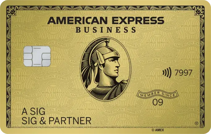American Express Business Gold Card – goldfarbene Karte mit Centurion-Logo