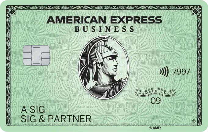 American Express Business Card – grüne Karte mit Centurion-Logo