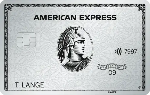 American Express Platinum Plus Card – silberne Karte mit Centurion-Logo
