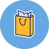 Icon mit Shoppingtüte