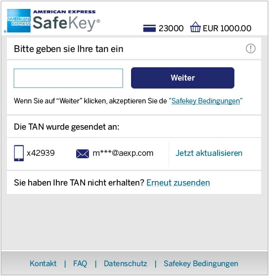 SafeKey American Express DE
