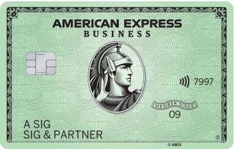 American Express Business Card – grüne Karte mit Centurion-Logo