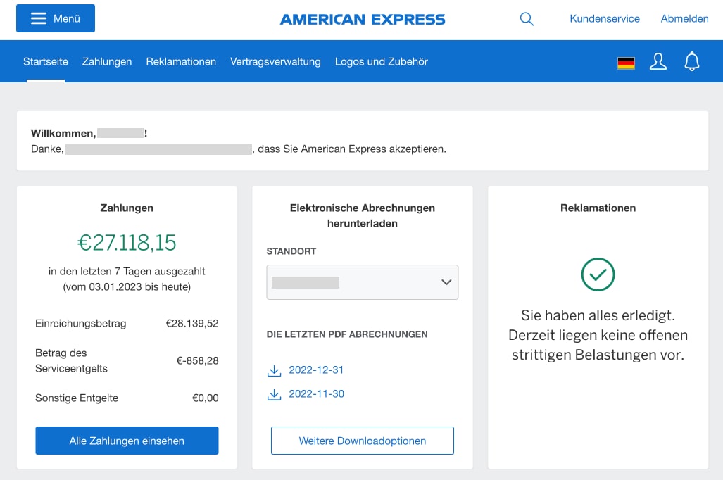 Screenshot of Dashboard