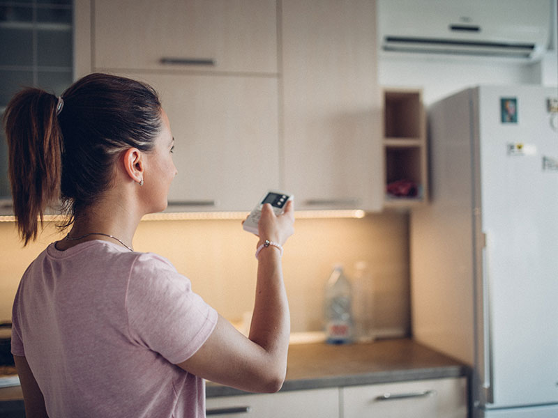 Limit of air conditioning when working from home