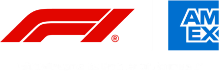 F1 wordmark and American Express wordmark with Official Payments Partner Of Formula 1