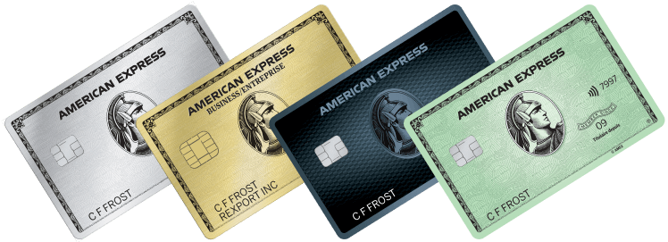 Quatre cartes AMEX
