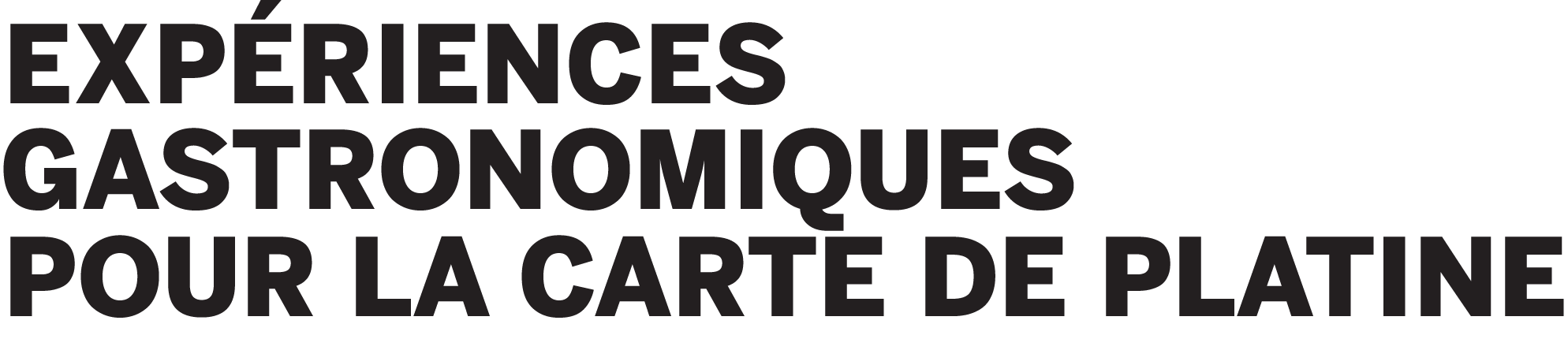 Platinum Dining Experiences