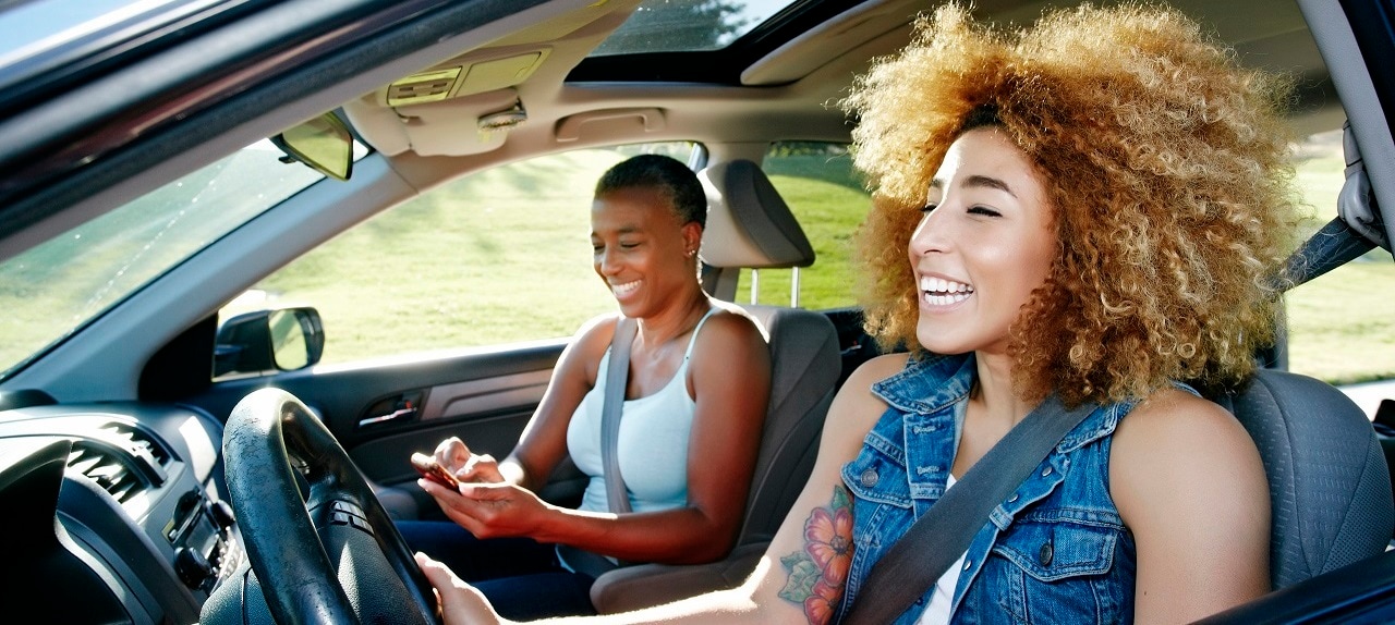  Enjoying the car drive