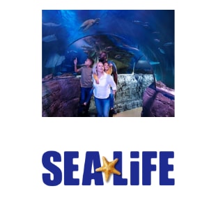 two kids running towards the camer with Warwick Castle behind them