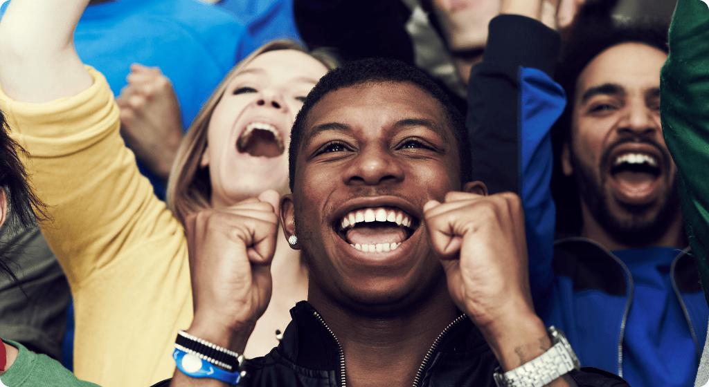 Image of people cheering