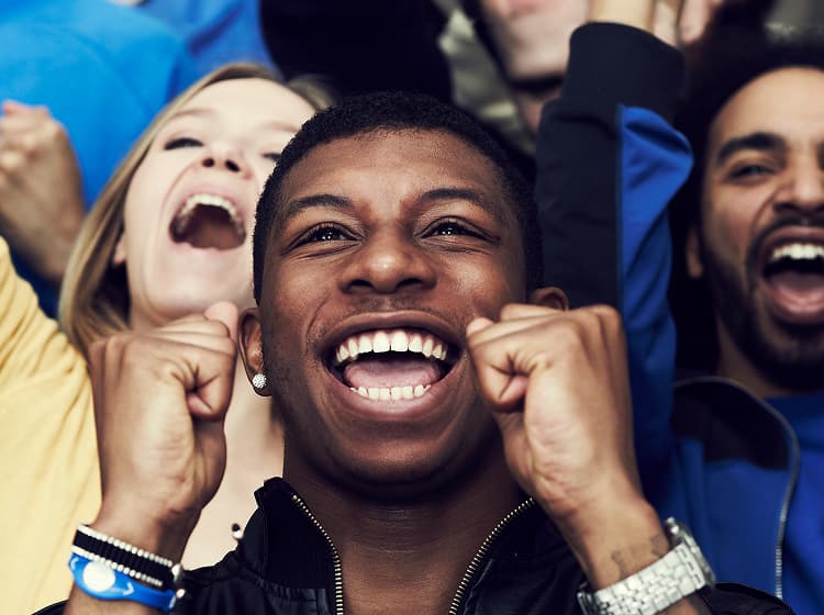 Image of people cheering