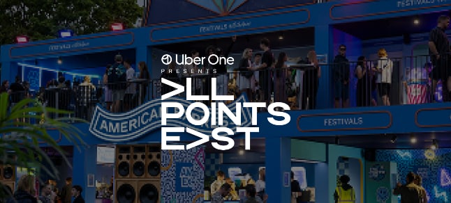 All Points East Logo over Amex Experience at All Points East image