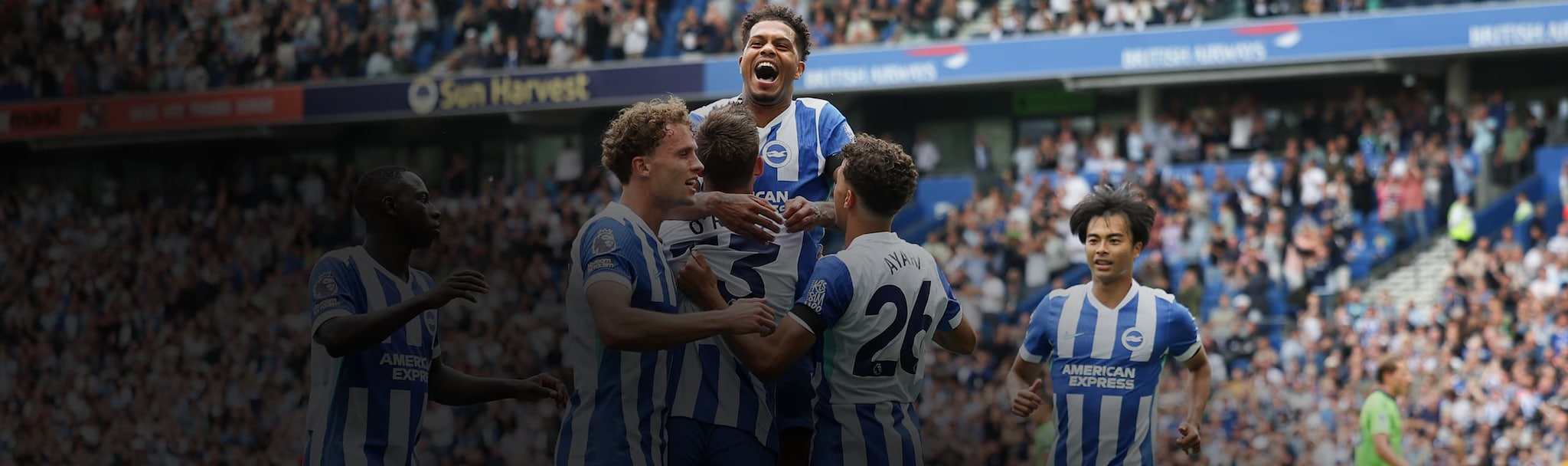 Soccer players celebrating