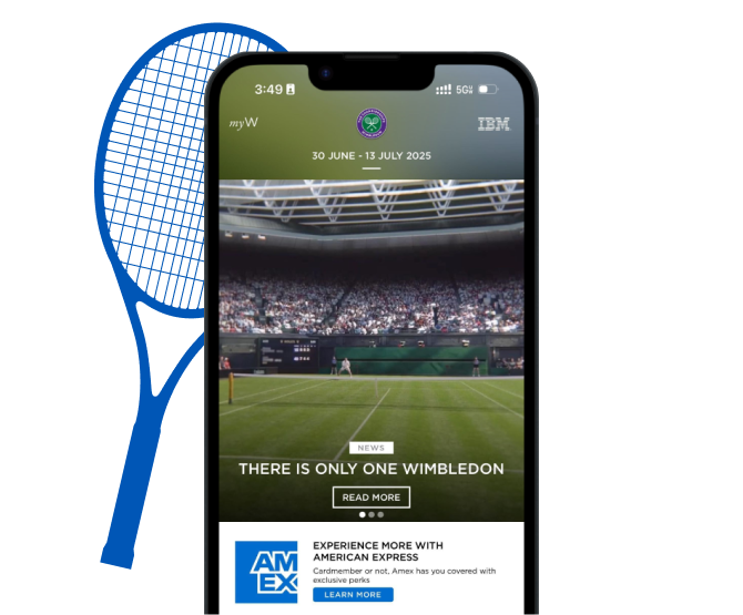 Phone with Wimbledon app