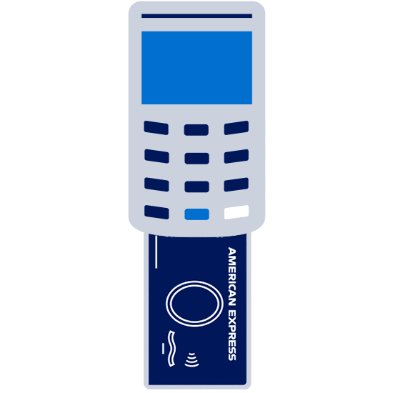 Card machine – Card slides in and out of machine